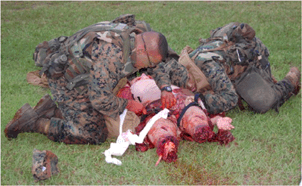 Image: The TraumaFX training manikin in action (Photo courtesy Kforce Government Solutions).
